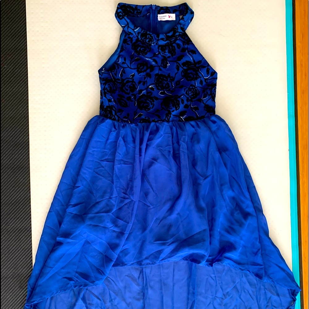 Girls, size 10 floral high-low dress